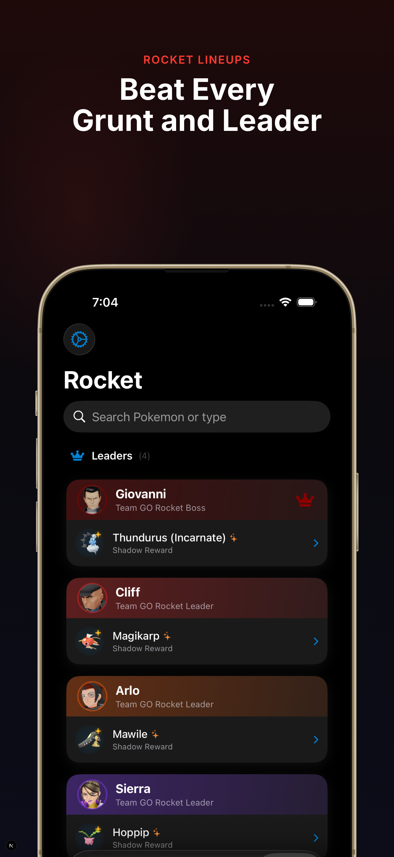 NextCatch — Beat Every Grunt and Leader with rocket lineups
